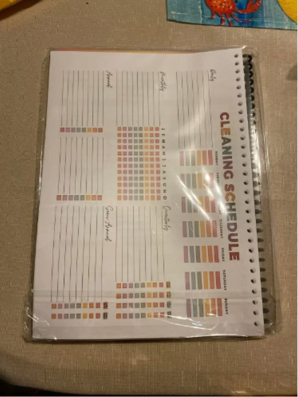 ADHD Cleaning Planner,Cleaning Schedule And Checklist Organizing Notebook Weekly